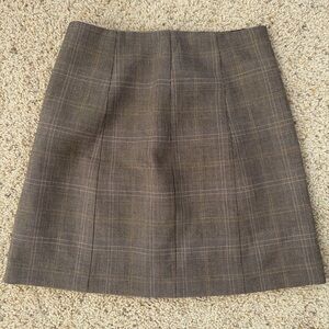 Babaton Brown Plaid Pencil Skirt